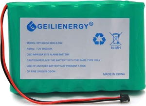 6PH-H-4/3A3600-S-D22 7.2v 3600mAh Ni-MH Battery Compatible with DSC IMPASSA 9057 Battery Wireless Security System 6PH-H-4/3A3600-S-D22 7.2v 3600mAh Ni-MH Battery Compatible with DSC IMPASSA 9057 Battery Wireless Security System