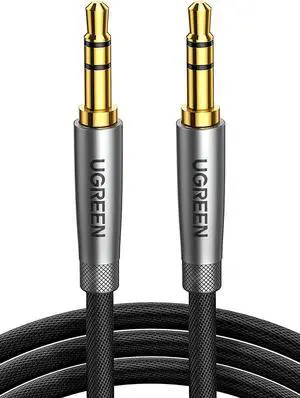 Good Product Outlet 3.5mm Audio Cable Nylon Braided Aux Cord Male to Male Stereo Hi-Fi Sound for Headphones Car Home Stereos Speakers Tablets Compatible with iPhone iPad iPod Echo More 6FT