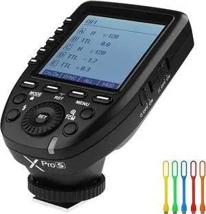 XPro-S TTL 2.4G Wireless High Speed Sync 1/8000s X System Flash Trigger Transmitter Compatible for Sony Cameras,11 Customizable, 5 Group Buttons,4 Function Buttons Offer Convenient Manipulation