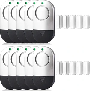 Door Window Alarms, 120DB Door Alarms for Kids Safety, Door Entry Alert with Chime for Home Store Pool, 10 Pack Silver Gray Door Window Alarms, 120DB Door Alarms for Kids Safety, Door Entry Alert with Chime for Home Store Pool, 10 Pack Silver Gray
