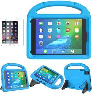 SUPLIK Kids Case for iPad mini 5/4/3/2/1 (7.9"), Durable Shockproof Protective Handle Bumper Stand Cover with 2*Screen Protectors for 7.9 inch Apple iPad mini 5th/4th/3rd/2nd/1st Generation, Blue