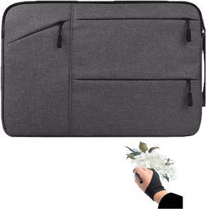 Drawing Tablet Case Carrying Bag with Artist Glove Graphics Tablet Sleeve Protective Bag for Huion H610 Pro HS610 Xp-pen Deco 01 Star 06 Ugee M708 and Veikk A30 A50