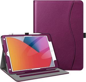 Case for iPad 9th / 8th / 7th Generation (2021/2020/2019) 10.2 Inch - [Corner Protection] Multi-Angle Viewing Stand Cover with Pocket & Pencil Holder Auto Sleep Wake Purple
