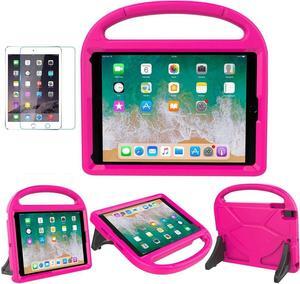 SUPLIK Kids Case for iPad 5th/6th Generation (9.7-inch 2017/2018) iPad Air 2 Case with Screen Protector iPad Pro 9.7 Durable Shockproof Protective Cover with Handle Stand for Kids Pink