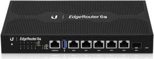 Ubiquiti EdgeRouter 6P, 6-Port Gigabit Router with 1 SFP Port (ER-6P-US)