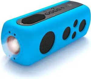 Pyle Sound Box Splash Sports Portable Speaker - Wireless Rugged Waterproof Bluetooth Compatible audio Stereo with AUX In Jack, Rechargeable Battery - iPhone, Android, iPad, MP3 PWPBT75BL (Blue)