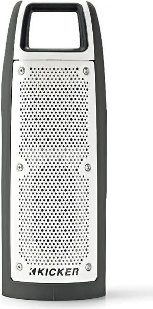 KICKER Bullfrog BF100 Bluetooth Portable Outdoor Speaker | 360° Sound Field | Waterproof Dustproof Casing IP67 Rating | Powerful 16 Watt AMP | 100 FT Wireless Range Gray
