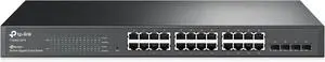 TP-Link 24 Port Gigabit Switch | Smart Managed Switch w/ 4 SFP Slots | Rackmount | Limited Lifetime Protection | Support L2/L3/L4 QoS, IGMP and Link Aggregation | IPv6 and Static Routing (T1600G-28TS)