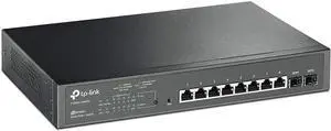 TP-Link 8 Port Gigabit PoE Switch | 8 PoE+ Ports @116W, w/2 SFP slots | Smart Managed | Limited Lifetime Protection | Support L2/L3/L4 QoS, IGMP and Link Aggregation (T1500G-10MPS)
