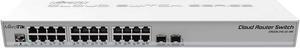 Mikrotik CRS326-24G-2S+RM Cloud Router Switch 326-24G-2S+RM 24 Gigabit port switch with 2 x SFP+ cages in 1U rackmount case, Dual boot (RouterOS or SwitchOS), Welcome to consult
