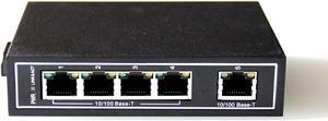 WIWAV WDH-5ET-DC 10/100Mbps Unmanaged 5-Port Industrial Ethernet Switches with DIN Rail/Wall-Mount (UL Listed, Fanless, -30°C~75°C)