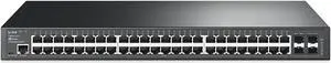 TP-Link 48 Port Gigabit Switch | L2 Managed w/ Console Port | 4 SFP Slots | Limited Lifetime Protection | Support L2/L3/L4 QoS, IGMP and LAG | IPv6 and Static Routing (T2600G-52TS)