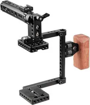 Camera with Cage Top Handle Wood Grip for 600D 70D 80D - 1373