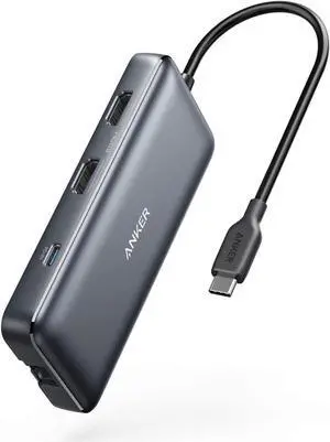 Laptop Docking Station 8-in-1 USB-C Hub 4K Dual Monitor USB C Adapter with 2 HDMI 1 Gbps Ethernet USB Hub 100W Power Delivery SD Card Reader for MacBook Pro XPS and More