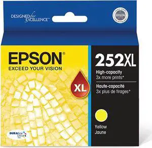 Xiaogan T252 DURABrite Ultra Ink High Capacity Yellow Cartridge (T252XL420-S) for select Xiaogan WorkForce Printers