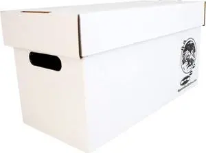 Durable Set of 5 - 7 inch Vinyl Record Storage Boxes - Sturdy Cardboard Construction with Removable Lid - Holds Up to 200 Records Each - Built Tough for Long-Term, Secure Archival Storage - #07BC09