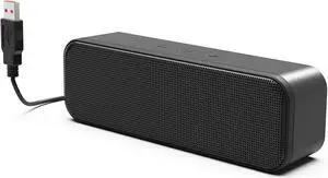 LIELONGREN [Newer] USB Computer Speaker for Desktop, Laptop Speaker, PC Speaker, Small Computer Soundbar with Hi-Quality Sound, Loud Control Volume, Rich Bass