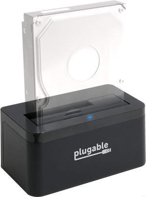 Plugable USB 3.1 Gen 2 10Gbps SATA Upright Hard Drive Dock and SSD Dock (Includes Both USB-C and USB 3.0 Cables, Supports 10TB+ Drives).