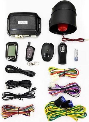 Car Alarm Security System with Start System 1600 feet Range Not for The Car with One Key Start