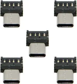 5pcs Ultra Mini Type-C USB-C to USB 2.0 OTG Adapter for Cell Phone Tablet & USB Cable & Flash Disk