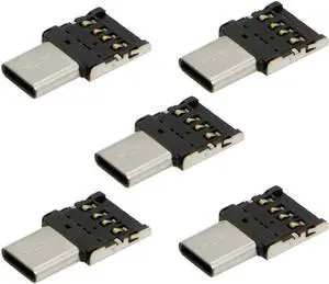 5pcs Ultra Mini Type-C USB-C to USB 2.0 OTG Adapter for Cell Phone Tablet & USB Cable & Flash Disk 5pcs Ultra Mini Type-C USB-C to USB 2.0 OTG Adapter for Cell Phone Tablet & USB Cable & Flash Disk