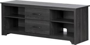 South Shore Fusion TV Stand with Drawers Gray Oak