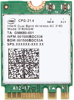 Intel Dual Band Wireless Ac 3160ngw 3160 Wifi+bluetooth for Hp Elitebook 820gl Ngff Card Intel Dual Band Wireless Ac 3160ngw 3160 Wifi+bluetooth for Hp Elitebook 820gl Ngff Card