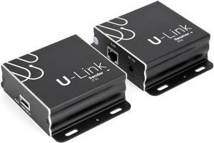 U-Link Ul10, USB 2.0 Over Single CAT5E/6 Extender, 200 ft, 480 Mbps, 4 Port - V2.0