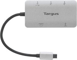 Targus USB-C Multi-Port Single Video 4K HDMI Adapter with 100W PD Pass-Thru, Gray (ACA958USZ)