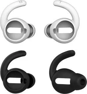 Anti-Slip Earhooks Soft Silicone Skin Compatible with Headphone 2 & 1 Lightweight Sound Quality Enhancement for Headphones Outdoor Activities in-Ear EarHook 2 Pairs White & Black Anti-Slip Earhooks Soft Silicone Skin Compatible with Headphone 2 & 1 Lightweight Sound Quality Enhancement for Headphones Outdoor Activities in-Ear EarHook 2 Pairs White & Black