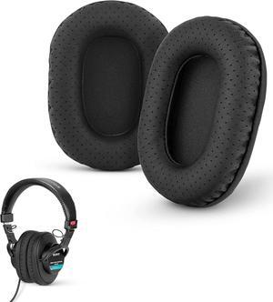 Perforated Replacement Earpads for Sony MDR 7506 V6 & CD900ST with Memory Foam Ear Pad & Suitable for Other On Ear Headphones (Black)