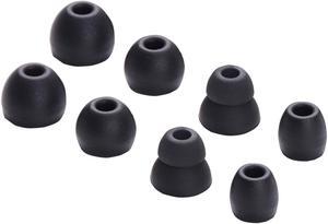 Replacement Eartips Silicone Earbuds Buds Set for Powerbeats Pro Beats Wireless Earphone Headphones 4 Pair (Black)