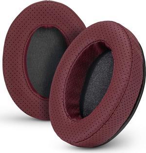 Brainwavz Replacement Memory Foam Earpads - Suitable for Many Other Large Over The Ear Headphones - AKG HifiMan ATH  Fostex (Perforated Red)