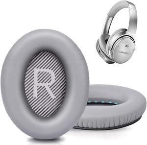 Premium Replacement Ear Pads for Bose QC35 & QC35ii Headphones Made by - Comfortable Adaptive Memory Foam and Extra Durable - Fits QuietComfort 35 & 35ii / SoundLink 1&2 AEOver-Ear (Silver)