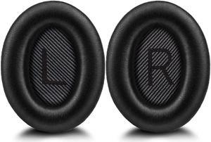 Replacement Ear Cushions for Bose Quiet Comfort 35 Soft Protein Leather Replacement Ear Pad for Bose QC 35/25 / 15 QC2 / Ae2 / Ae2i / Ae2W / Sound Link/Sound True (Black)