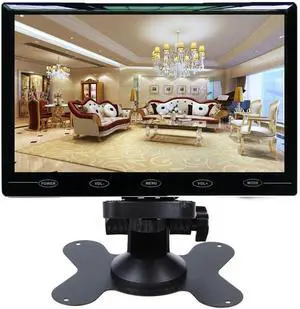 ® 9 Inch Ultra Thin 16:9 HD 1024x600 TFT LCD Color Car Rear View Monitor 2 Video Input DVD VCD Headrest Vehicle Monitor Support Audio + Video + HDMI + VGA