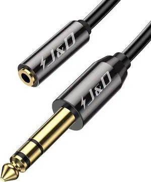 1/4 inch to 3.5mm Headphone Adapter Gold Plated 3.5mm 1/8 inch Female TRS to 6.35mm 1/4 inch Male TRS Stereo Audio Cable for Guitar Amp Amplifiers Headphones Extension Cable 6 Feet