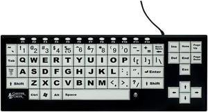 Visionboard2 Large Key Keyboard - Keyboard - USB - Black, White