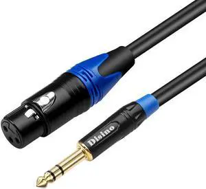 XLR Female to 1/4 Inch 6.35mm TRS Stereo Jack Cable 3 Pin Female XLR to Quarter inch Balanced Signal Interconnect Patch Cord (6.6 Feet)