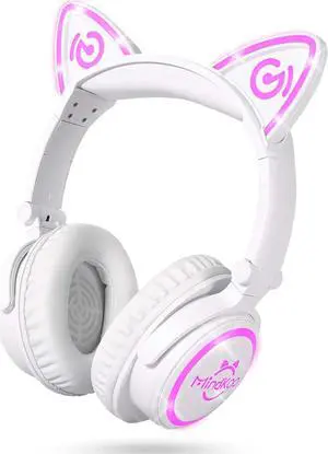 Kids Headphones, Cat Ear Headphones Wired & Wireless, Led Lights Up, Foldable Bluetooth Wireless Headphones with Microphone for Travel iPad Tablet, Gifts for Kids & Adults Kids Headphones, Cat Ear Headphones Wired & Wireless, Led Lights Up, Foldable Bluetooth Wireless Headphones with Microphone for Travel iPad Tablet, Gifts for Kids & Adults