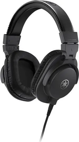 YAMAHA HPH-MT5 Studio Headphones - Foldable Monitor Headphones with 3m Cable and 6.3mm Standard Stereo Adapter Plug, Black