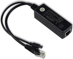 UCTRONICS IEEE 802.3af Micro USB Active PoE Splitter Power Over Ethernet 48V to 5V 2.4A for Tablets, Dropcam or Raspberry Pi 2/3B+ (48V to 5V 2.4A)