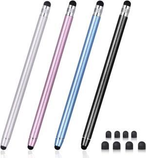 Stylus Pens for Touch Screens High Precision Capacitive Stylus for iPad iPhone Tablets  Galaxy All Universal Touch Screen Devices (4-Pack Black/Blue/Silver/Rose Pink)