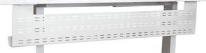 Stand Up Desk Store Under Desk Cable Management Tray Black Horizontal Computer Cord Raceway and Modesty Panel (White, 51")