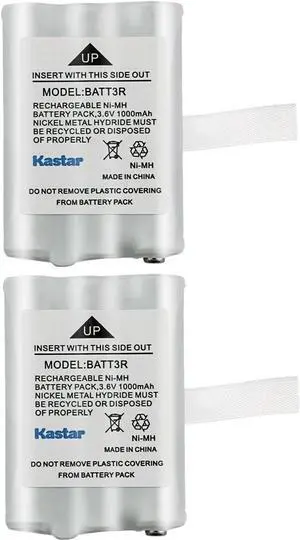 Kastar 2 Pack BATT3R Battery Replacement for Midland BATT3R BATT-3R, AVP14 MID-AVP14, LXT600 LXT-600, LXT630 LXT-630, LXT630X3 LXT-630X3, LXT633 LXT-633, T50, T60, T51, T61, T55, T65, X-Talker Radios Kastar 2 Pack BATT3R Battery Replacement for Midland BATT3R BATT-3R, AVP14 MID-AVP14, LXT600 LXT-600, LXT630 LXT-630, LXT630X3 LXT-630X3, LXT633 LXT-633, T50, T60, T51, T61, T55, T65, X-Talker Radios