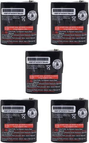 Karier 5 Pack 3.6V 700mAh Replacement Two-Way Radio Battery for Motorola 53615 m53615 KEBT-071-A KEBT-071-B KEBT-071-C KEBT-071-D Talkabout Radio MR350 MJ270 EM1000 T5000 FV500 FV800 T5950 T6000