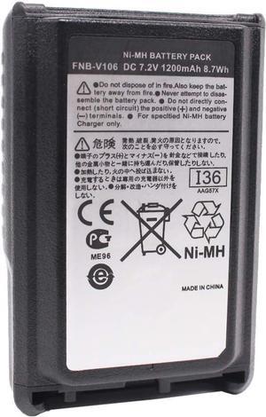 Yeacomm FNB-V106 1200mAh 7.2V Replacement Ni-Mh Battery Pack Compatible for Yaesu Vertex Standard VX-230 VX-231 VX-231L VX228, Two Way Radio Rechargeable Battery Pack