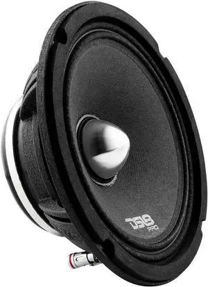 PRO-FR6NEO 6.5" Full-Range Loudspeaker - Silver Aluminum Bullet, 450W Max, 225W RMS, 4-Ohms, Grill Included, Neodymium Magnet - Best Fullrange Car Audio Door Speaker (1 Speaker)