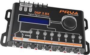 Car Audio DSP 2.8X Digital Crossover and Equalizer 8 Channel Full Digital Signal Audio Processor DSP with Sequencer Remote Relay