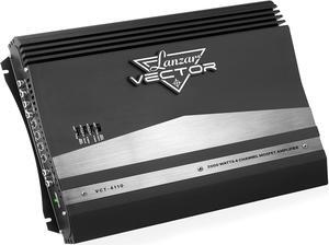 4-Channel High Power MOSFET Amplifier - Slim 2000 Watt Bridgeable Mono Stereo 4 Channel Car Audio Amplifier w/ Crossover Frequency&Bass Boost Control, RCA input,Line Output - Lanzar VCT4110